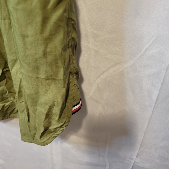 TOMMY Hilfiger Olive Green Convertible Sleeve Shirt Dress NWT - Picture 6 of 8